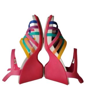 Crocs Rainbow Jelly Wedge Sandal (5W)